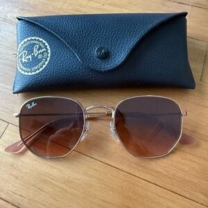 Ray-Ban Hexagonal Flat Lenses - polished copper with brown gradient